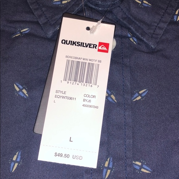 ๐ Quiksilver Fuji Mini Motif Short Sleeve Shirt - Picture 7 of 8